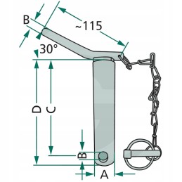 Pin of the upper connector, cat. 2 fi 25