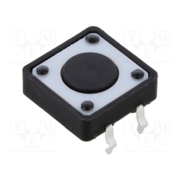 2 pcs x E-SWITCH - TL1100DF160Q - Microswitch TACT, SPST-NO, Pos: 2, 0.05A/12VDC, THT, 1.57N, 4.3mm