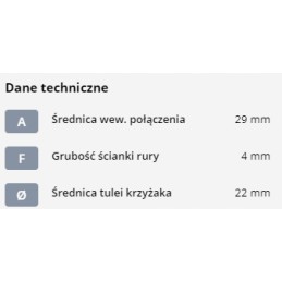Fork on a profiled pipe with a 29x2 spring ring