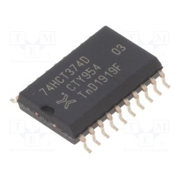1 pcs x NEXPERIA - 74HCT374D,653 - IC: digital, D flip-flop, Ch: 8, CMOS,TTL, SMD, SO20, , HCT