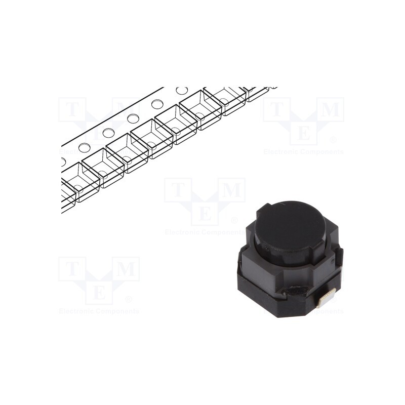 2 pcs x PANASONIC - EVPASAC1A - Microswitch TACT, SPST, Pos: 2, 0.05A/12VDC, SMT, none, 1.6N, 5mm