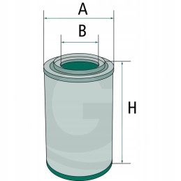 Air filter 85mm 165mm 8003017 granite