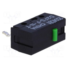 2 pcs x OMRON OCB - D2FS-F-N-T - Microswitch SNAP ACTION, 0.1A/6VDC, without lever, SPST-NO, IP40