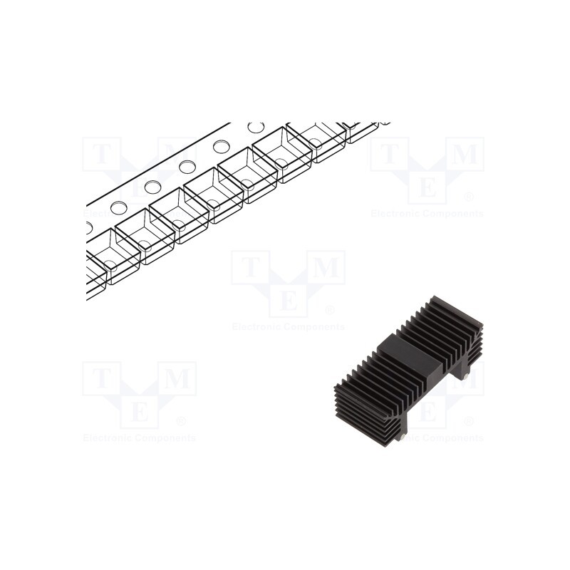 1 pcs x OHMITE - DA-T268-401E-TR - Heatsink: extruded, TO268, black, L: 12.7mm, W: 31.1mm, H: 11.7mm