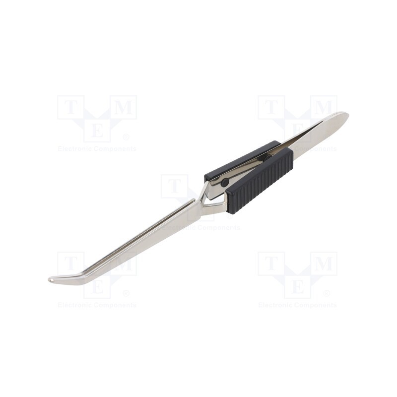 1 pcs x C.K - T2313A - Tweezers, 160mm, for precision works, Blades: curved