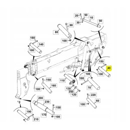 JCB loader bucket arm cylinder pin