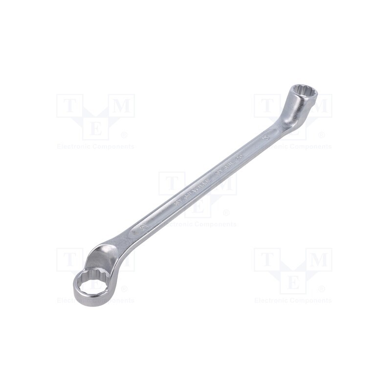 1 pcs x STAHLWILLE - 41042022 - Wrench, box, 20mm,22mm, chromium plated steel, L: 300mm, offset