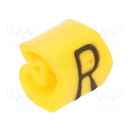 200 pcs x WEIDMu00dcLLER - CLI C 02-3 GE/SW R MP - Markers, Marking: R, 1.3÷3mm, PVC, yellow, -30÷80°C, leaded, CLI C