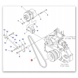 Alternator belt komatsu charger wa470 wa470 6