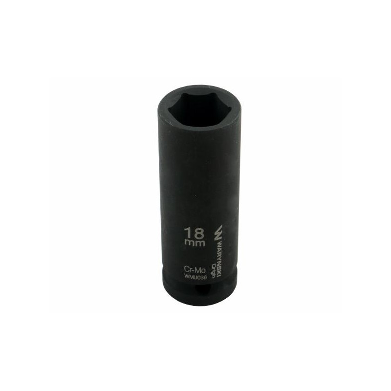 Hexagonal impact socket long 1 2 18 m