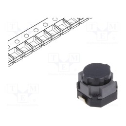 2 pcs x PANASONIC - EVPASKC1A - Microswitch TACT, SPST, Pos: 2, 0.05A/12VDC, SMT, none, 3N, 5mm