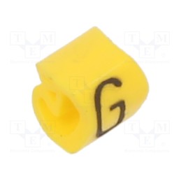 200 pcs x WEIDMu00dcLLER - CLI C 02-3 GE/SW G MP - Markers, Marking: G, 1.3÷3mm, PVC, yellow, -30÷80°C, leaded, CLI C