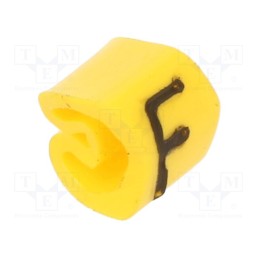 200 pcs x WEIDMu00dcLLER - CLI C 02-3 GE/SW F MP - Markers, Marking: F, 1.3÷3mm, PVC, yellow, -30÷80°C, leaded, CLI C