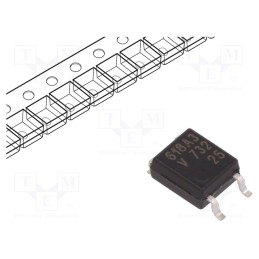 1 pcs x VISHAY - VOM618A-3T - Optocoupler, SMD, Ch: 1, OUT: transistor, Uinsul: 3.75kV, Uce: 80V