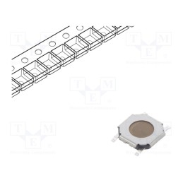 1 pcs x ALPS - SKQGACE010 - Microswitch TACT, SPST-NO, Pos: 2, 0.05A/12VDC, SMT, 2.55N, SKQG