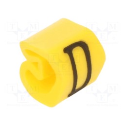 200 pcs x WEIDMu00dcLLER - CLI C 02-3 GE/SW D MP - Markers, Marking: D, 1.3÷3mm, PVC, yellow, -30÷80°C, leaded, CLI C