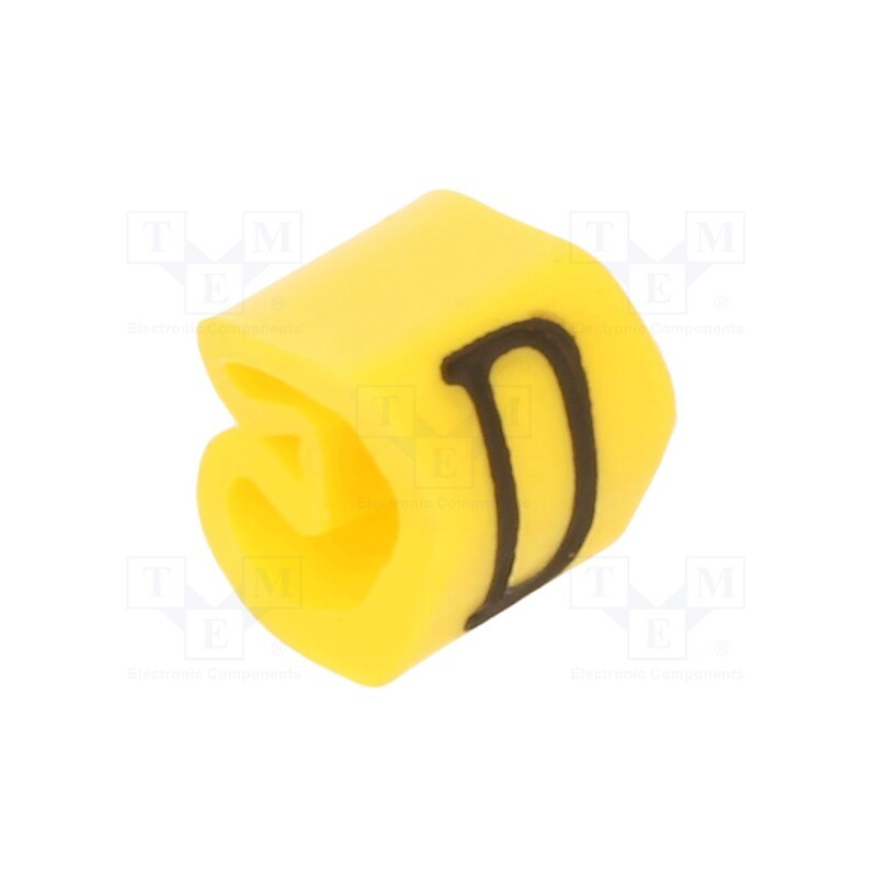 200 pcs x WEIDMu00dcLLER - CLI C 02-3 GE/SW D MP - Markers, Marking: D, 1.3÷3mm, PVC, yellow, -30÷80°C, leaded, CLI C