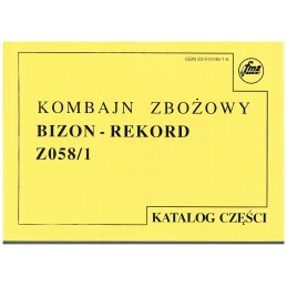 Bizon combine harvester z 058 parts catalog 1 record