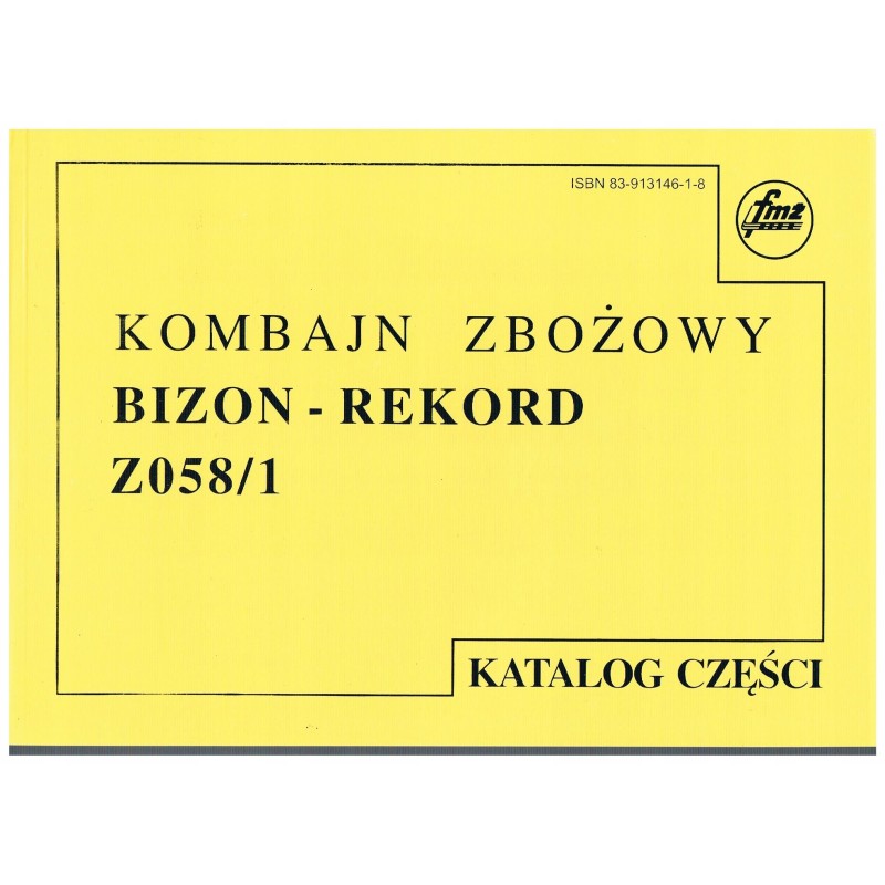 Bizon combine harvester z 058 parts catalog 1 record
