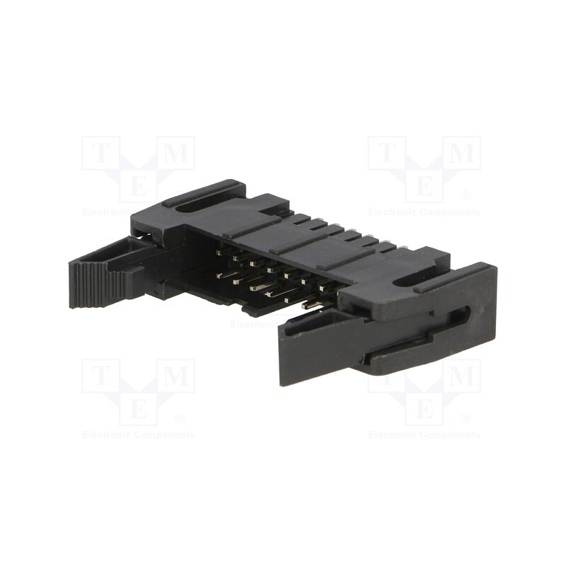 2 pcs x CONNFLY - DS1011-16SBSIB7-B - Socket, IDC, male, PIN: 16, straight, with ejector, THT, gold-plated