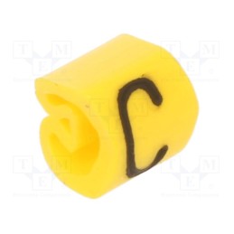 200 pcs x WEIDMu00dcLLER - CLI C 02-3 GE/SW C MP - Markers, Marking: C, 1.3÷3mm, PVC, yellow, -30÷80°C, leaded, CLI C
