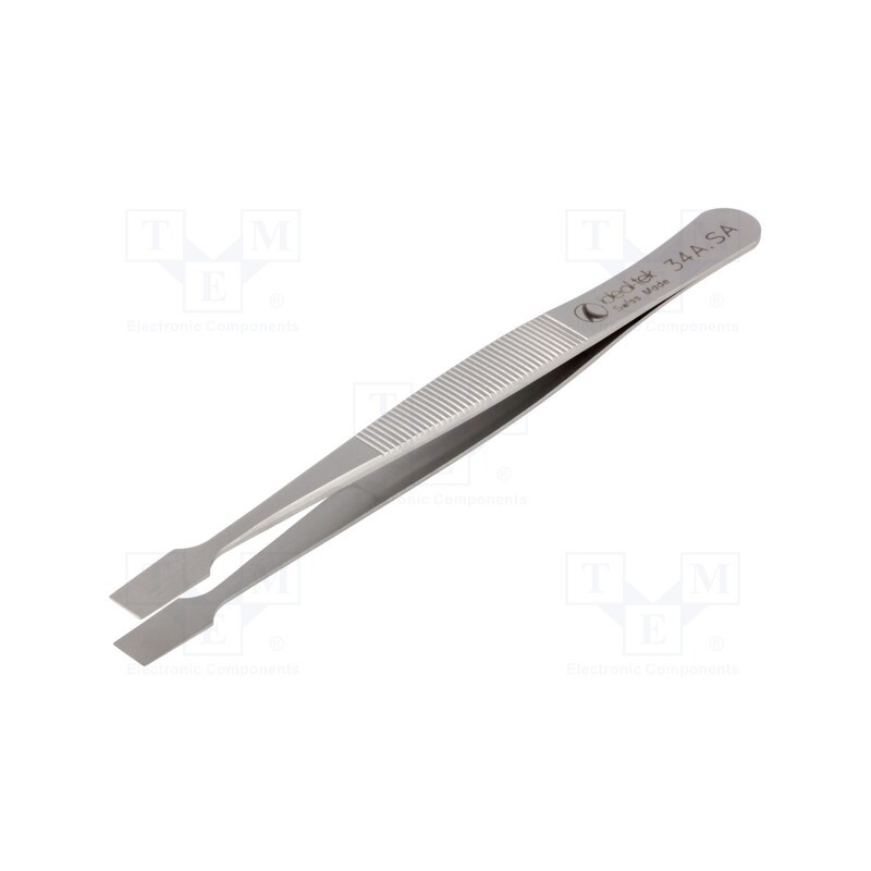 1 pcs x IDEAL-TEK - 34A.SA - Tweezers, 120mm, Blade tip shape: flat
