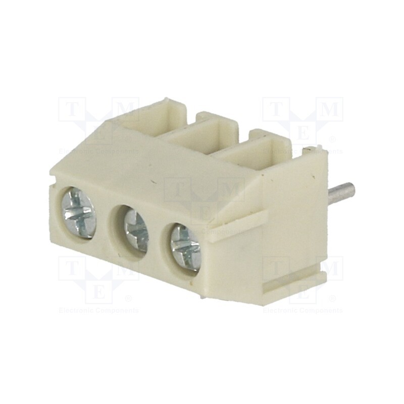 2 pcs x NINIGI - TB-3.5-P-3P/GY - PCB terminal block, angled 90°, 3.5mm, ways: 3, on PCBs, 0.5÷1mm2