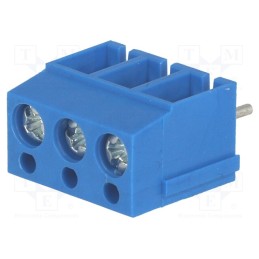 2 pcs x NINIGI - TB-5.0-P-3P1/BL - PCB terminal block, angled 90°, 5mm, ways: 3, on PCBs, 2.5mm2, 16A