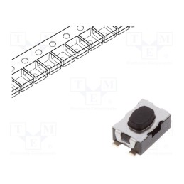 2 pcs x C&K - Y78B23120FP - Microswitch TACT, SPST-NO, Pos: 2, 0.05A/32VDC, SMT, none, 3N, 1.9mm