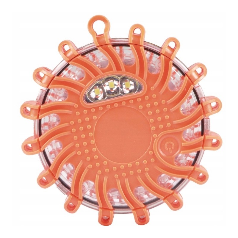 LED flash warning disc flare rooster