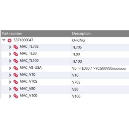 Yanmar o ring engine casing tl70s tl100 v8 v100