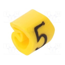 200 pcs x WEIDMu00dcLLER - CLI C 02-3 GE/SW 5 MP - Markers, Marking: 5, 1.3÷3mm, PVC, yellow, -30÷80°C, leaded, CLI C