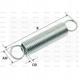 Tension springs spring 9 5mm wire 1mm 10 pcs