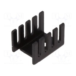 2 pcs x STONECOLD - HS-S03 - Heatsink: moulded, U, TO220, black, L: 19.05mm, W: 13.21mm, H: 12.7mm