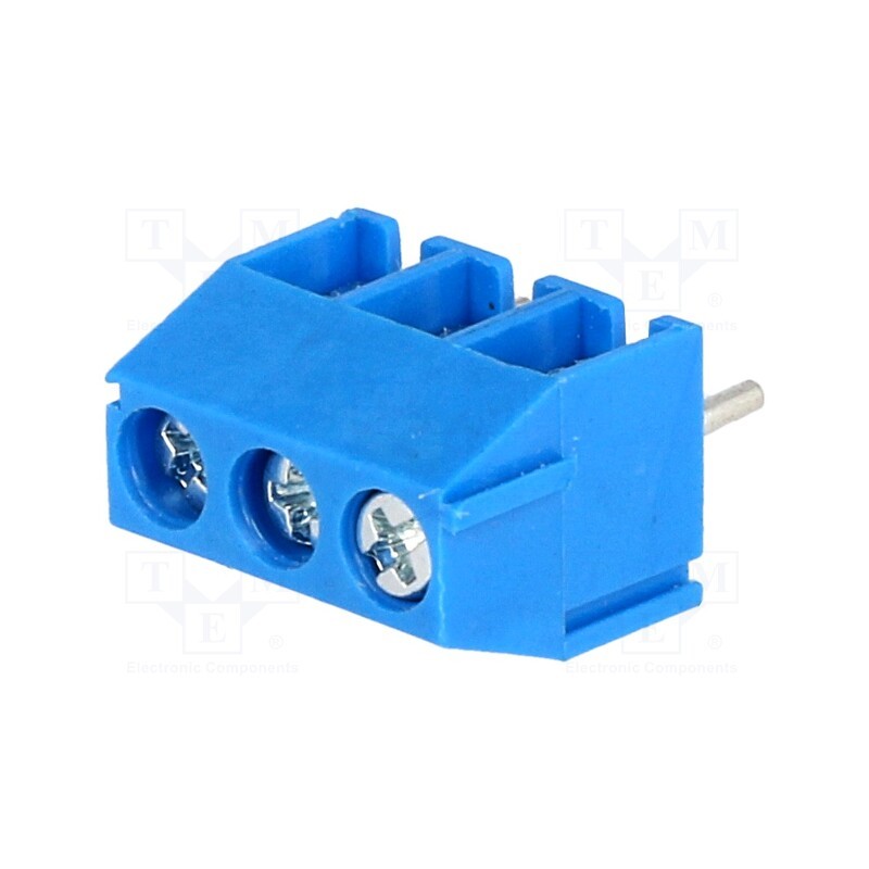 2 pcs x NINIGI - TB-3.5-P-3P/BL - PCB terminal block, angled 90°, 3.5mm, ways: 3, on PCBs, 0.5÷1mm2