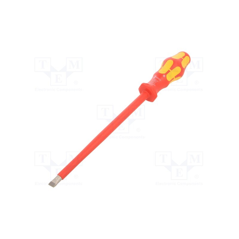 1 pcs x WERA - 5006140001 - Screwdriver, insulated, slot, 10,0x1,6mm, Blade length: 200mm