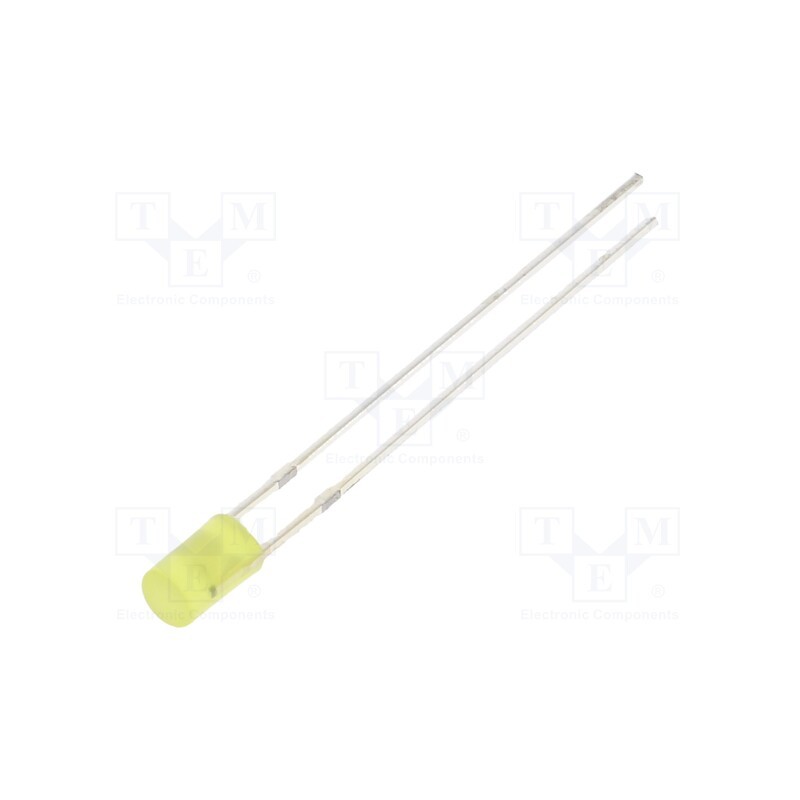 1 pcs x OPTOSUPPLY - OSY5PA3HE4B-12V - LED, 3mm, yellow, 330mcd, 140°, Front: flat, 12V, No.of term: 2, 225mW
