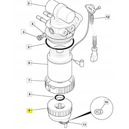 Fuel separator glass for JCB backhoe loader
