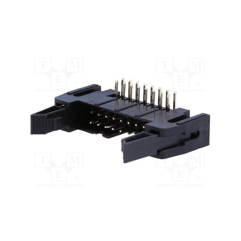 2 pcs x CONNFLY - DS1011-16RBSIB7-B - Socket, IDC, male, PIN: 16, angled 90°, THT, gold-plated, 2.54mm