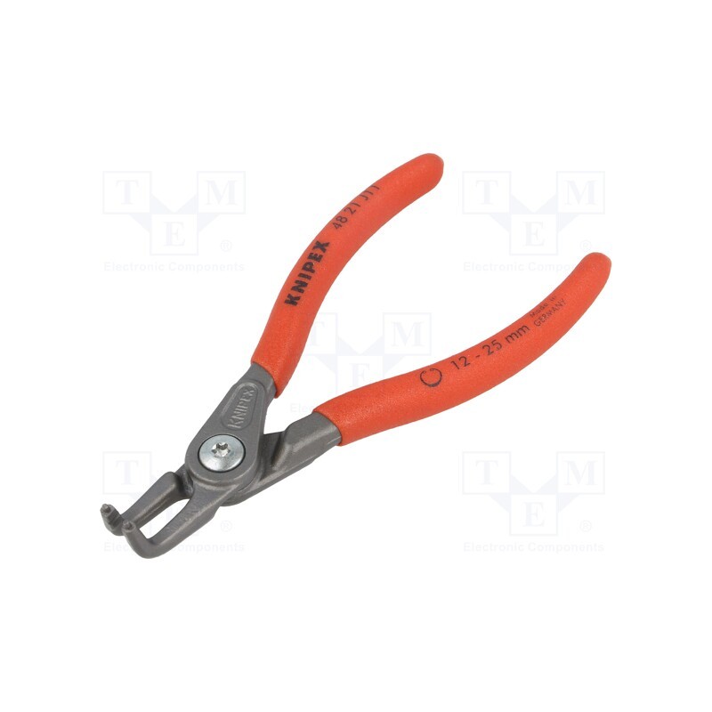 1 pcs x KNIPEX - 48 21 J11 - Pliers, for circlip, internal, 12÷25mm, Pliers len: 130mm, angular