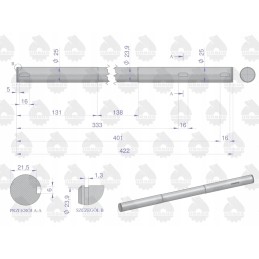 Pedal shaft C 360 original Ursus