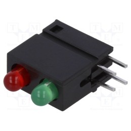 1 pcs x SIGNAL-CONSTRUCT - DVDD202 - LED, in housing, red/green, 3mm, No.of diodes: 2, 20mA, 40°, 2÷2.2V