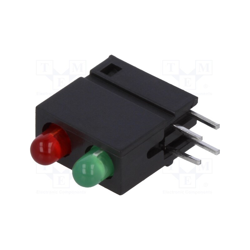 1 pcs x SIGNAL-CONSTRUCT - DVDD202 - LED, in housing, red/green, 3mm, No.of diodes: 2, 20mA, 40°, 2÷2.2V