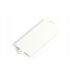 Reflective white rectangular ear