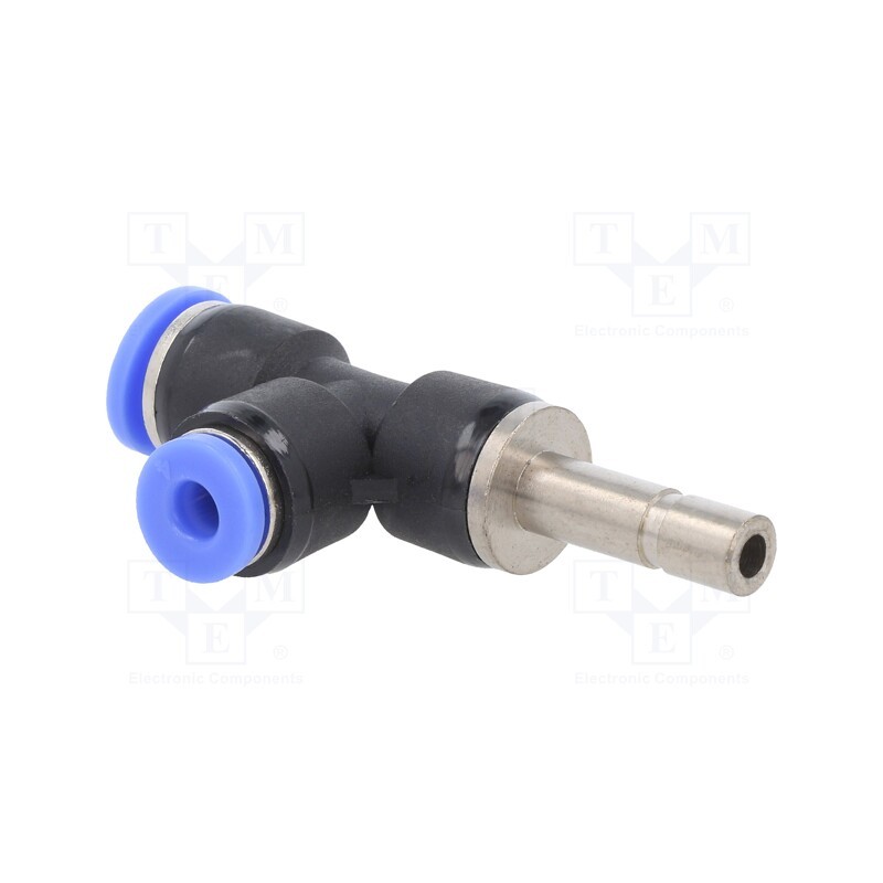 1 pcs x PNEUMAT-294.0604-K - Plug-in distributor, T-tap splitter, -0.95÷15bar, BLUELINE, 6mm