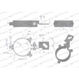 Clamp for mounting the cover to the AL155688 Warynski pipe