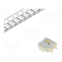 5 pcs x C&K - PTS840GKPSMTR LFS - Microswitch TACT, SPST-NO, Pos: 2, 0.05A/12VDC, SMT, none, 2.2N