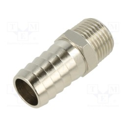 1 pcs x PNEUMAT-3040 20-1/2 - Push-in fitting, connector pipe, nickel plated brass, 20mm