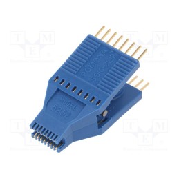 1 pcs x POMONA - 5252 - Test clip, blue, Row pitch: 1.27mm, gold-plated, SOIC16,SOJ16