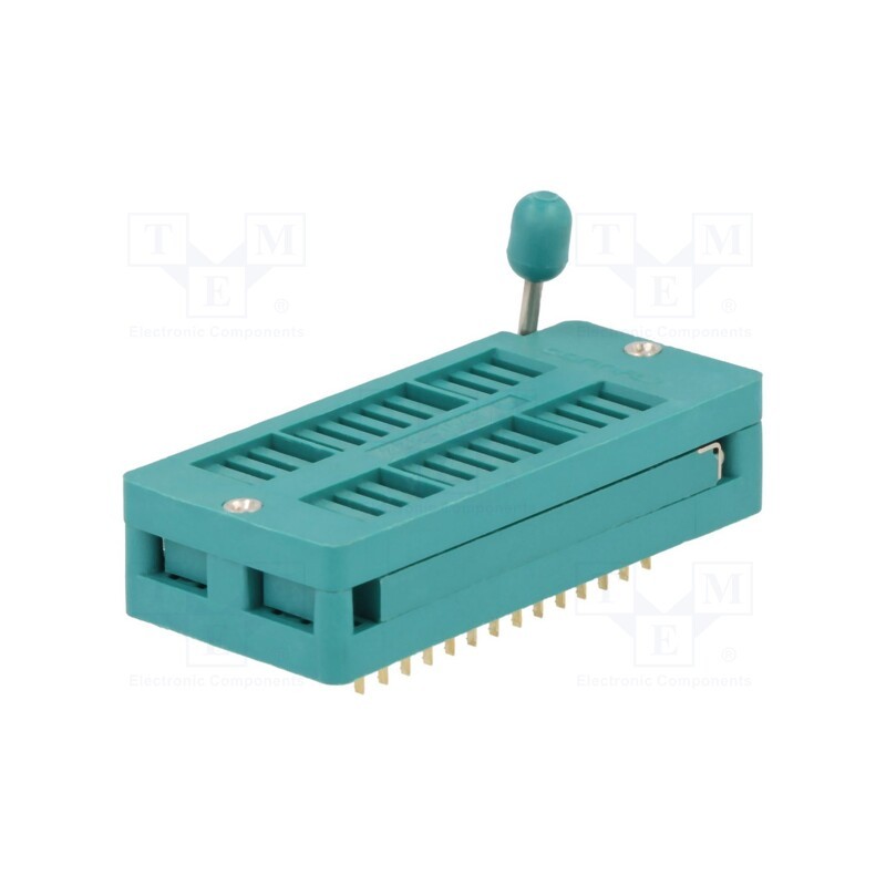 1 pcs x CONNFLY - DS1043-280G - Socket: integrated circuits, ZIF, DIP28, 7.62/15.24mm, THT, 50VDC
